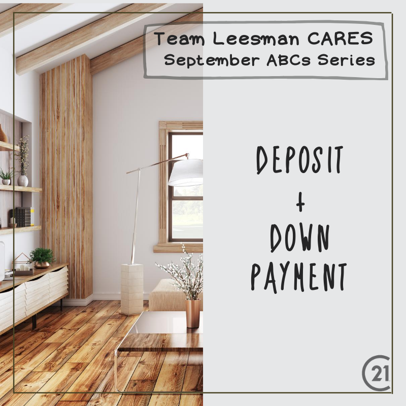 Deposit, Down payment, Calgary ABCs of Real Estate